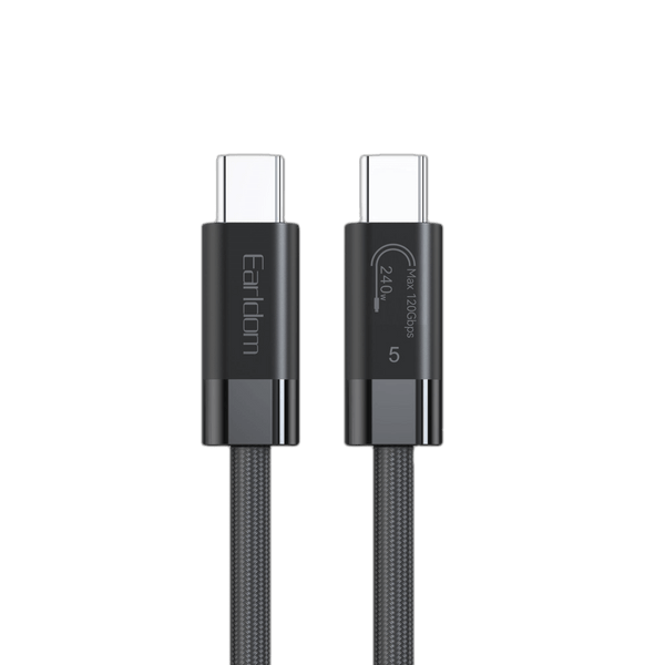 Earldom Thunderbolt 5 USB-C Cable – 240W Charging, 120Gbps Data, 8K Video, 1M/2M – Premium Aluminum Alloy