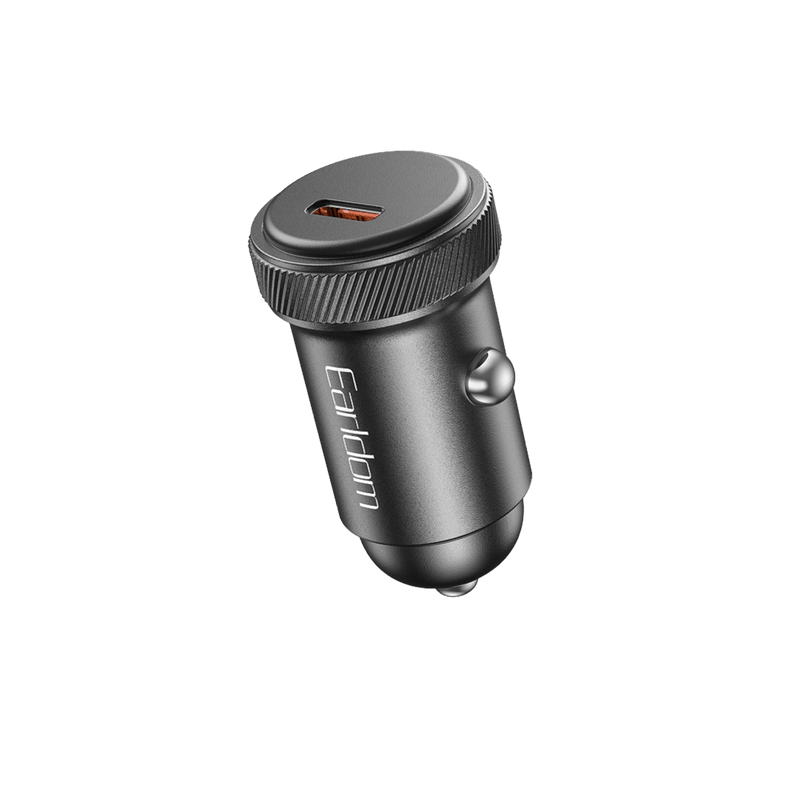 Earldom ES-CC40 single USB-C car charger with knurled aluminum ring