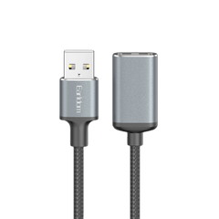 Earldom 3M USB Extension Cable – USB 2.0 A-Male to A-Female, Aluminum Alloy, Extra-Long Cord for Printer, Camera, Keyboard