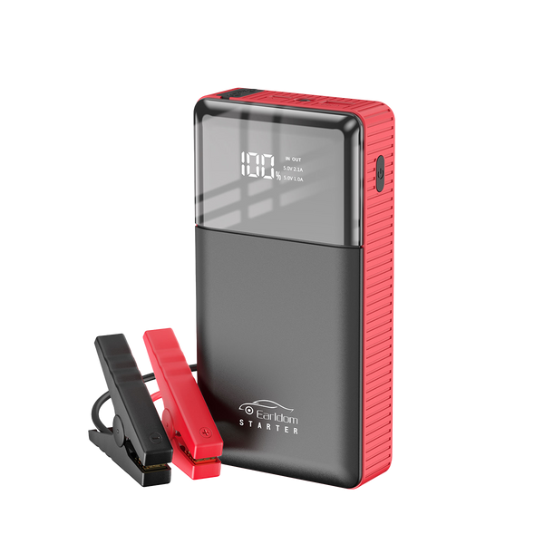 Earldom 6000mAh Car Jump Starter – 240A Peak Current, 120A Starting Current, 12V, LED Light + SOS for 3.0L Gas Engines