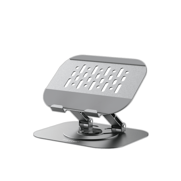 Earldom Adjustable Phone & Tablet Stand – Height Adjustable, 360° Rotation, Aluminum Build – Gray