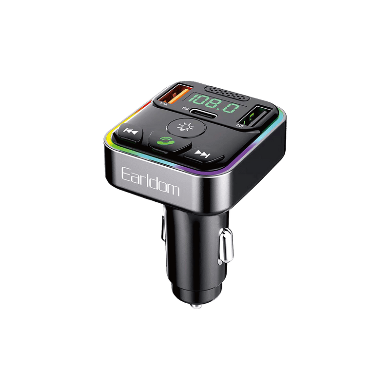 Earldom ET-M114 car MP3 player with display, call button and RGB ring