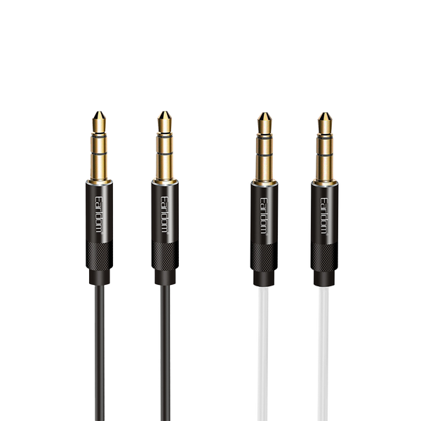 Earldom Spring Coiled 3.5mm Audio Cable – 2M, TPE, Aluminum Alloy, for Car, Home Stereo, Headphones