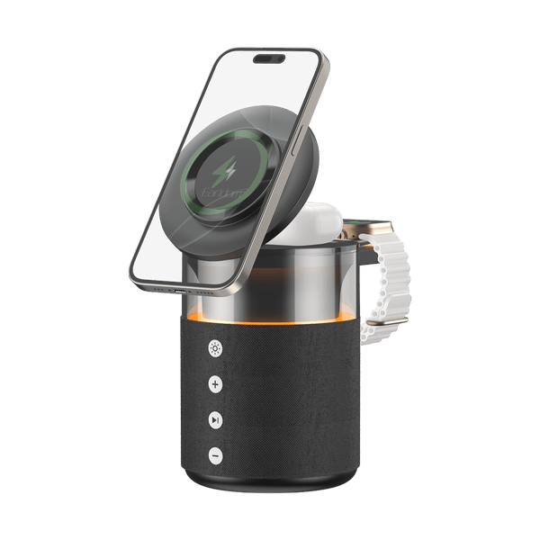 Earldom Multi-Function 3-in-1 Wireless Charger – 15W with Built-in Speaker and Battery