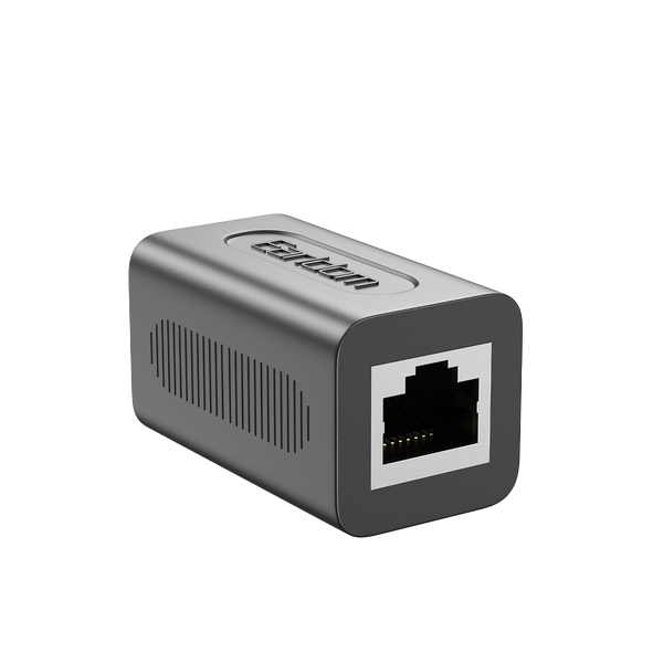 Earldom RJ45 Coupler – Gigabit Ethernet Inline Adapter, Shielded, Gold-Plated, for Extending Network Cables