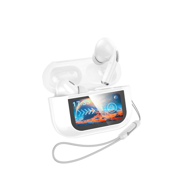 Earldom Bluetooth Earbuds with LED Display – Bluetooth 5.3, 4-6H Playtime, USB-C Fast Charging, Smart Touch Control