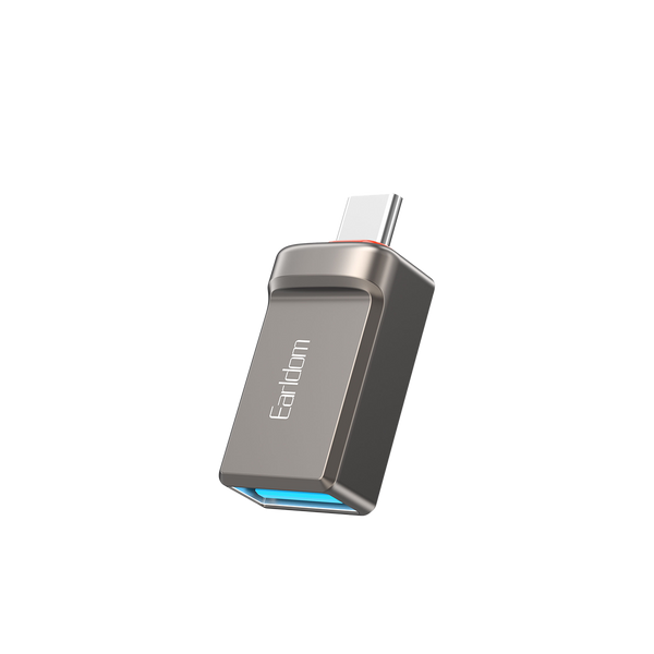 Earldom USB-C/Lightning OTG Adapter – Zinc Alloy, USB 2.0, for iPhone, iPad, iOS Devices to USB Flash Drives & Peripherals