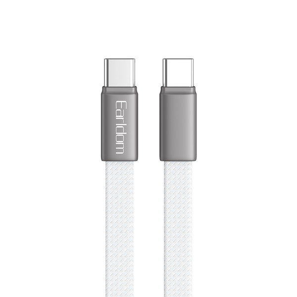 Earldom USB-C to USB-C/Lighting 100W PD Cable – 1M, Zinc Alloy, Pure Copper, Data Sync for Laptops & Devices