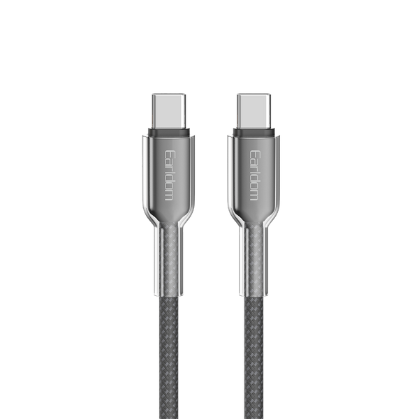 Earldom USB-C to USB-C/Lighting 60W PD Cable – 1M, Aluminum Alloy, Braided, Data Sync