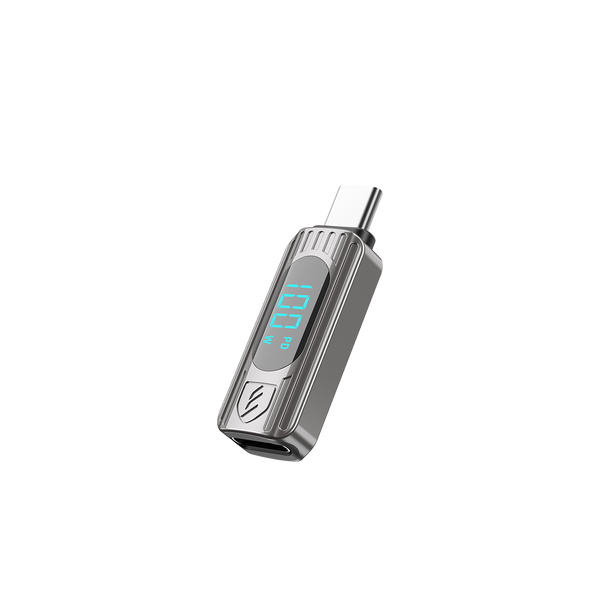 Earldom USB-C to USB-C Adapter – 100W PD with Digital Voltage Display, Zinc Alloy, for Charging & Data Transfer
