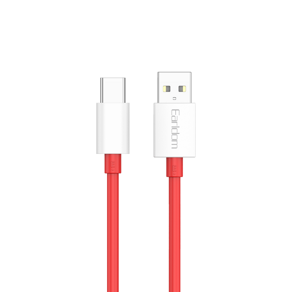 Earldom USB to USB-C Charging Cable – 1.5M, 10A High-Current, Red TPE Jacket, Data Sync for Fast Charging