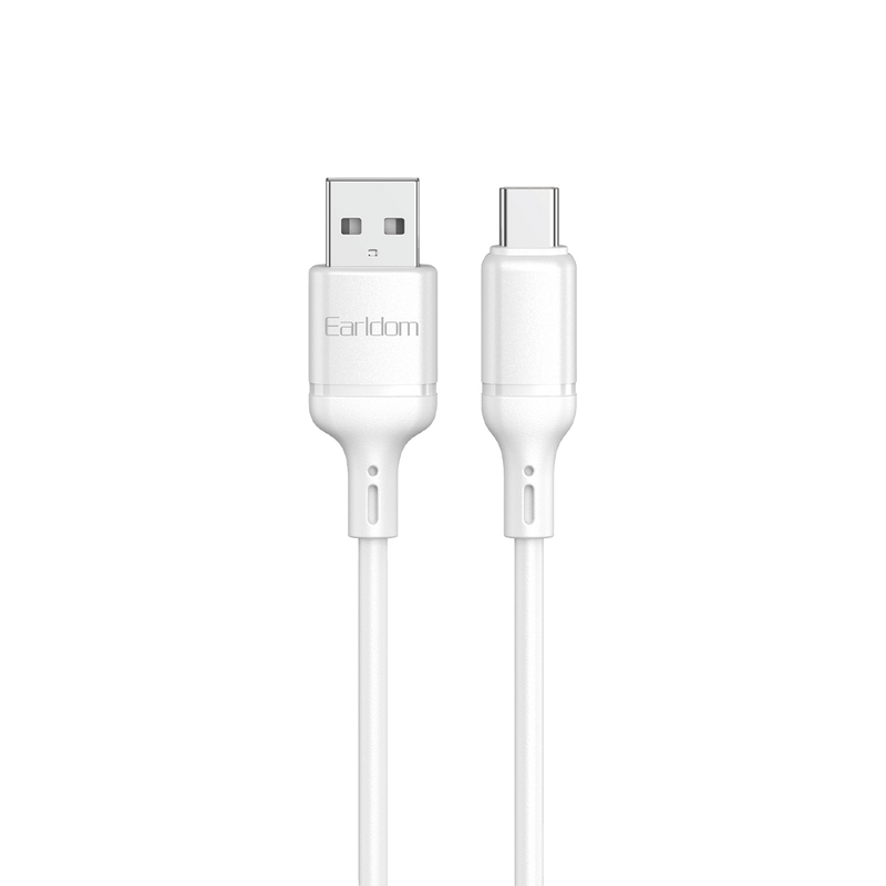 Earldom EC-215L white silicone cable, USB-A to USB-C version