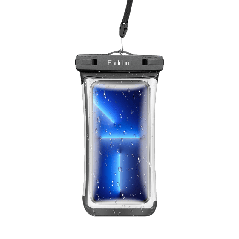 Earldom ET-S13 IPX8 floating waterproof phone pouch, black frame