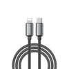 Earldom 1.2M USB-C to USB-C/L PD60W Fast Charging Cable – Braided Nylon, Durable, Data Sync – Black