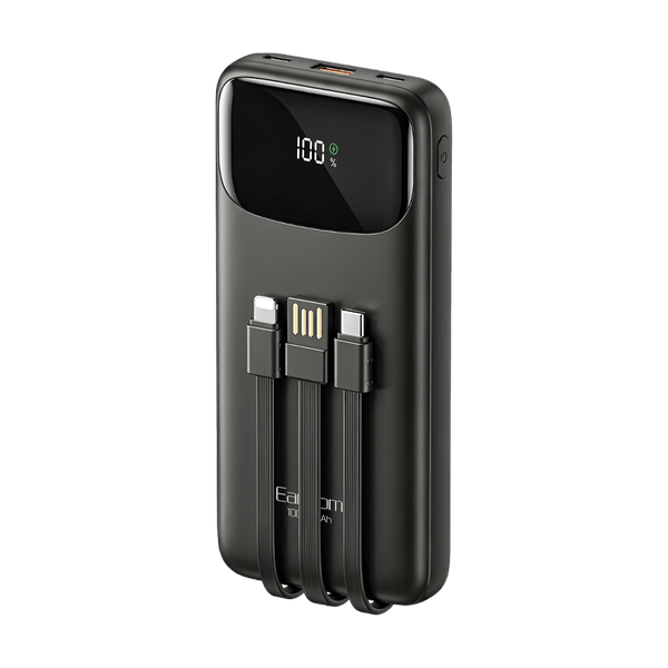 Earldom 10000mAh 4-in-1 Power Bank – Built-in Lightning Micro USB-C