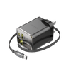 Earldom 100W GaN Charger with Retractable USB-C Cable (UK Plug)