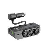 Earldom 120W Car Charger – 3 Sockets + 3 USB Ports + 2 PD Ports, LED Display, 36W PD Fast Charging for Car & Truck