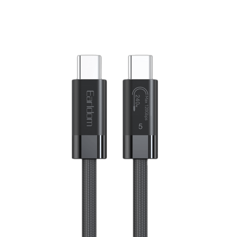 Earldom Thunderbolt 5 USB-C Cable – 240W Charging, 120Gbps Data, 8K Video, 1M/2M – Premium Aluminum Alloy