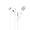 Earldom 2-in-1 Wired Earbuds – 3.5mm & USB-C Adapter, Hi-Fi Stereo Sound with Microphone