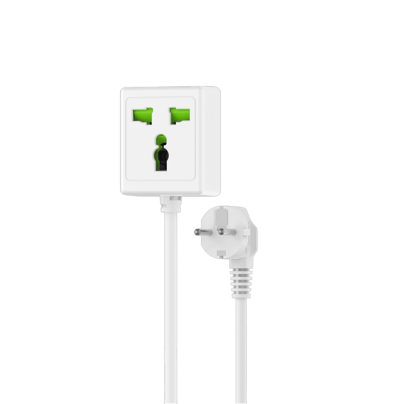 Earldom ES-SC15 EU extension lead with universal socket, white