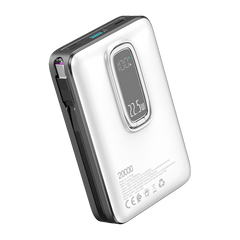 Earldom 20000mAh 3-in-1 MagSafe Power Bank – Wireless Charging + Built-in Cables + Phone Stand