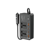 Earldom 200W Car Power Inverter – 12V to 220V AC, 2 AC Outlets + 2 USB-C PD + 2 USB-A for Car, Truck & RV