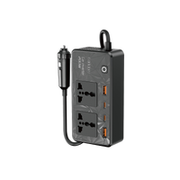 Earldom 200W Car Power Inverter – 12V to 220V AC, 2 AC Outlets + 2 USB-C PD + 2 USB-A for Car, Truck & RV