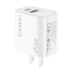 Earldom 25W PD USB-C Charger with USB-A Port (US Plug)