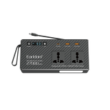 Earldom 27000mAh Car Power Inverter – 150W AC Output, 2 AC Outlets + USB-C PD60W + USB-A, Built-in Battery for Portable Power