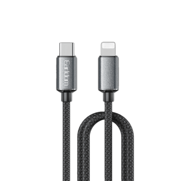 Earldom 2M USB-C to USB-C/L PD60W Braided Charging Cable – Durable Nylon, Fast Data Sync for All USB-C Devices