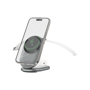 Earldom 3-in-1 Foldable Wireless Charging Station – 15W Fast Charge for Phone, Watch & Earbuds