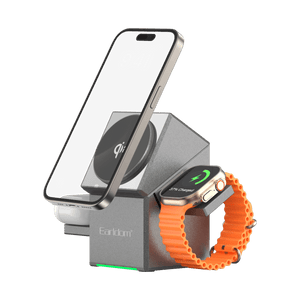 Earldom 3-in-1 Wireless Charging Station – 15W Fast Charge for Phone, Watch & Earbuds