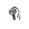 Earldom 30W Car Charger with Retractable Cables – Built-in Lightning & USB-C, PD30W + 25W, 100cm Extendable