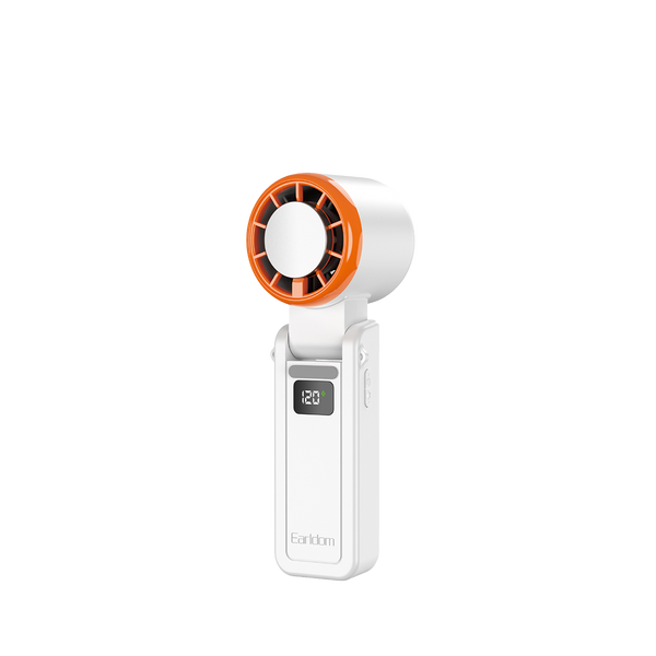Earldom 3600mAh Foldable Fan – 120 Speeds, Ice Cooling Mode, 9000 RPM Motor, Type-C Charging for Ultimate Portability