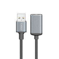 Earldom 3M USB Extension Cable – USB 2.0 A-Male to A-Female, Aluminum Alloy, Extra-Long Cord for Printer, Camera, Keyboard