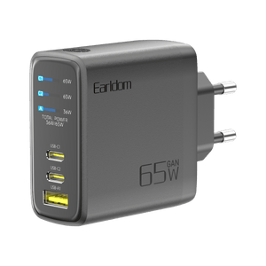 Earldom 45W GaN Charger (3-Port PD, LED Display)