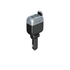 Earldom 65W Car Charger – PD45W + USB-A + Retractable USB-C, Digital Display, 180° Rotation