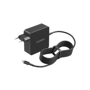 Earldom 65W USB-C Laptop Power Adapter – PD 3.0, 100-240V, 1.2M Cable, EU/UK Plug, Compact Design