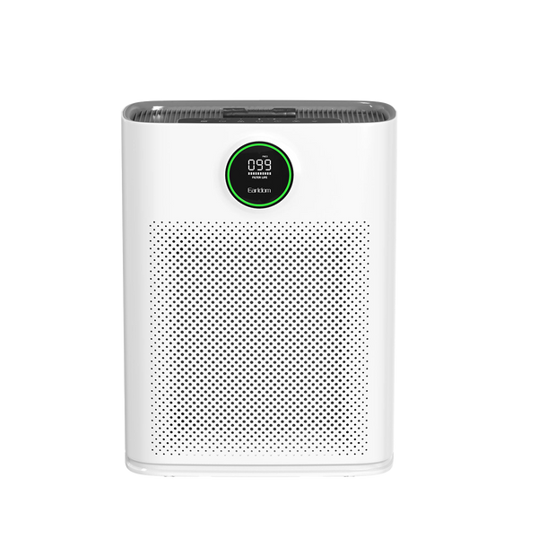 Earldom HEPA Air Purifier – 24W, 200 m³/h CADR, PM2.5 Display, Auto Mode, Child Lock – Covers 20-30㎡ – White