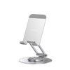 Earldom Aluminum Desktop Stand – 360° Rotating Phone & Tablet Holder for Home, Office, and Streaming
