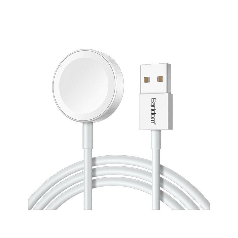 Earldom ET-WC21 white Apple Watch charging cable with USB-A plug