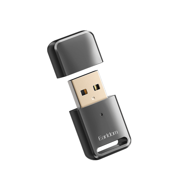 Earldom Bluetooth 5.0 Audio Receiver – USB & 3.5mm AUX Output, Noise Reduction Mic, Hands-Free Calling for Car & PC