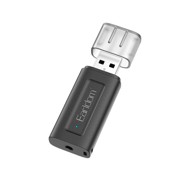 Earldom Bluetooth 5.0 Audio Receiver – 3.5mm AUX, USB Powered, Noise-Isolating Mic for Car & PC Hands-Free Calls