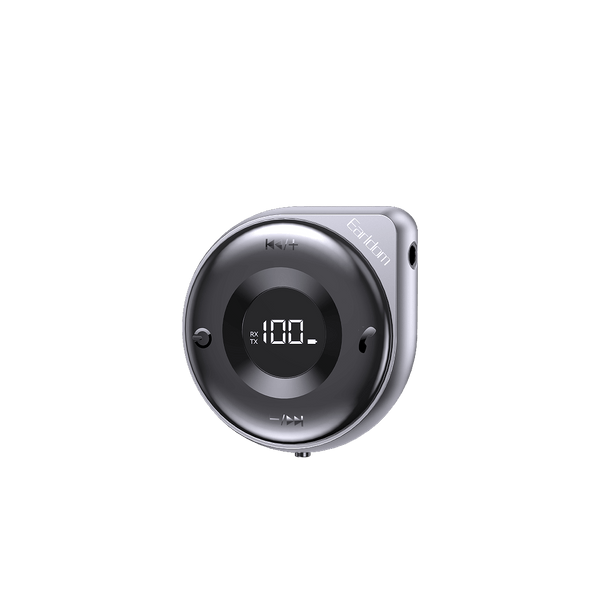 Earldom Bluetooth 5.0 Transmitter & Receiver – Dual-Mode TX/RX with Display, Zinc Alloy, USB-C, Volume Control for TV/Car