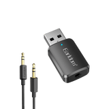 Earldom Wireless Audio Receiver – Dual Output USB + AUX, Includes Audio Cable, Handsfree