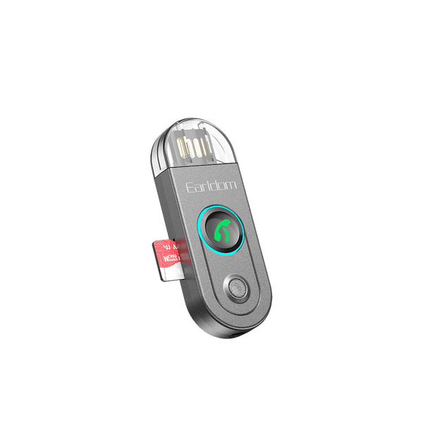 Earldom Bluetooth 5.3 Car Audio Receiver – Aluminum Alloy, 15M Range, TF/USB/AUX, Noise-Isolating Mic for Hands-Free Calls