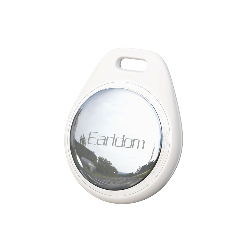 Earldom ET-AT02 white Bluetooth smart tracker, front view