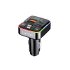 Earldom Bluetooth FM Transmitter – Dual USB Ports (USB-C + USB-A), 3.1A Output, Voltmeter Display, Multiple Cigarette Sockets