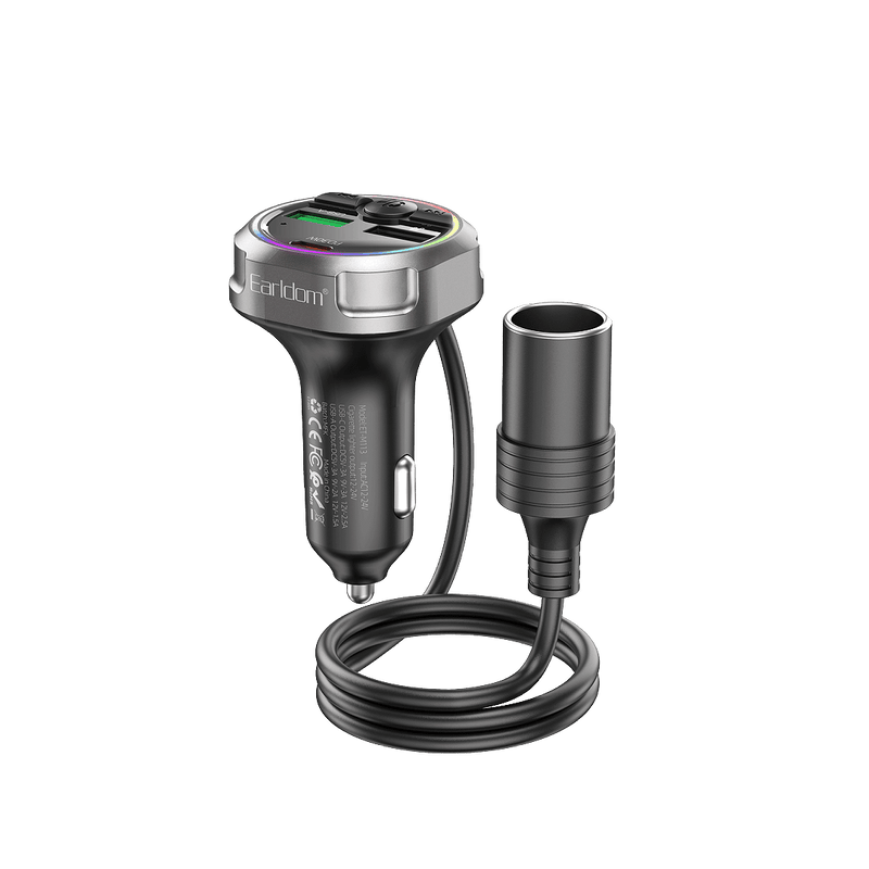 Earldom ET-M113 car kit with RGB ring, display and rear cigarette lighter socket