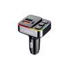 Earldom Bluetooth FM Transmitter – Dual USB Ports (USB-C + USB-A), 3.1A Total Output, Hands-Free Calling & Voltmeter Display